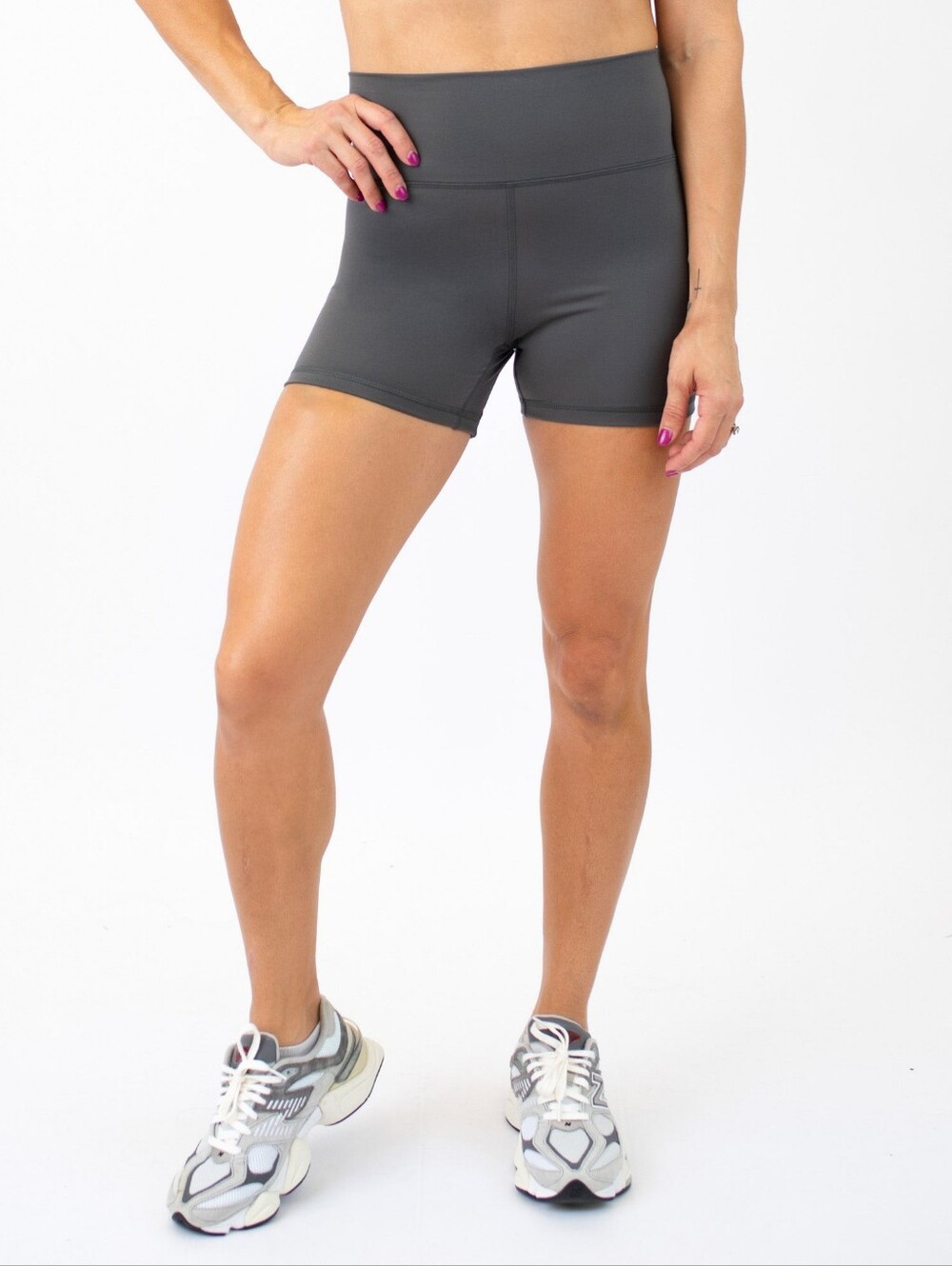 Fleo Grey Bike Shorts - Size Medium Womens - Athletic
